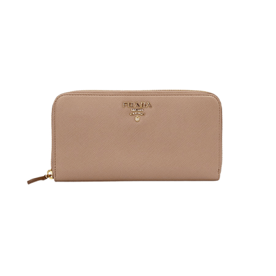 Prada 1Ml506 Qwa F0236 Saffiano Leather Zip Around Wallet