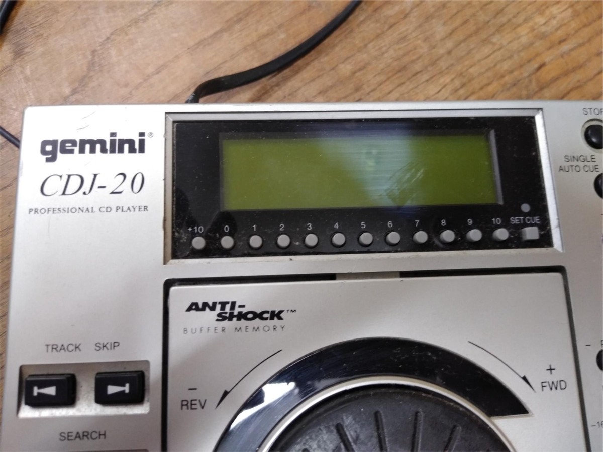 Gemini CDJ 20 Professional CD Player Deck Anti Shock Buffer Memory