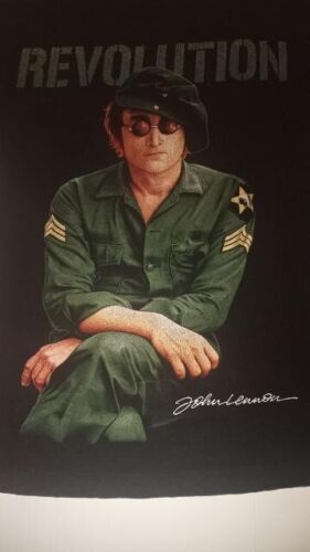 John Lennon Army Revolution Medium T-Shirt Beatles Classic Rock 1998 - Bild 1 von 9