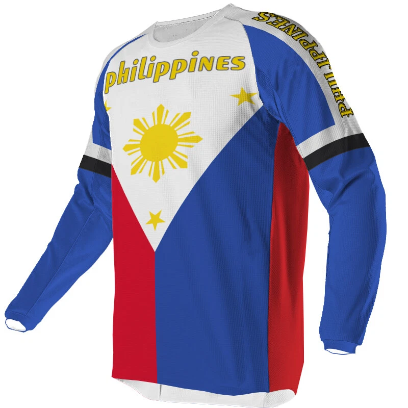 Philippine Motocross Cycling Jersey MTB Bike Shirt Filipino Long Bicycle  Jacket