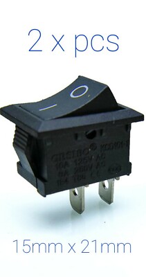 Rocker Switch 3-Pack On/Off Es - SPST 2-Pin For Car Dash, Boat, Arduino 12V Projects 12 V On Off Switch - Foto 7