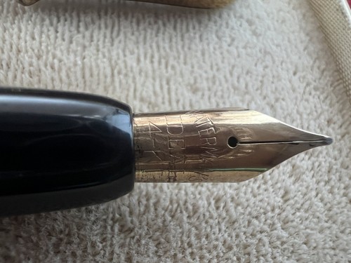 🔴 WATERMAN'S penna stilografica Ideal leva placcate ORO 18 KT scrivono vintage - Picture 10 of 20