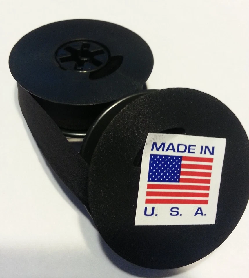 SMITH CORONA SUPER STERLING 2" SPOOL TYPEWRITER RIBBON - BLACK FABRIC INK RIBBON