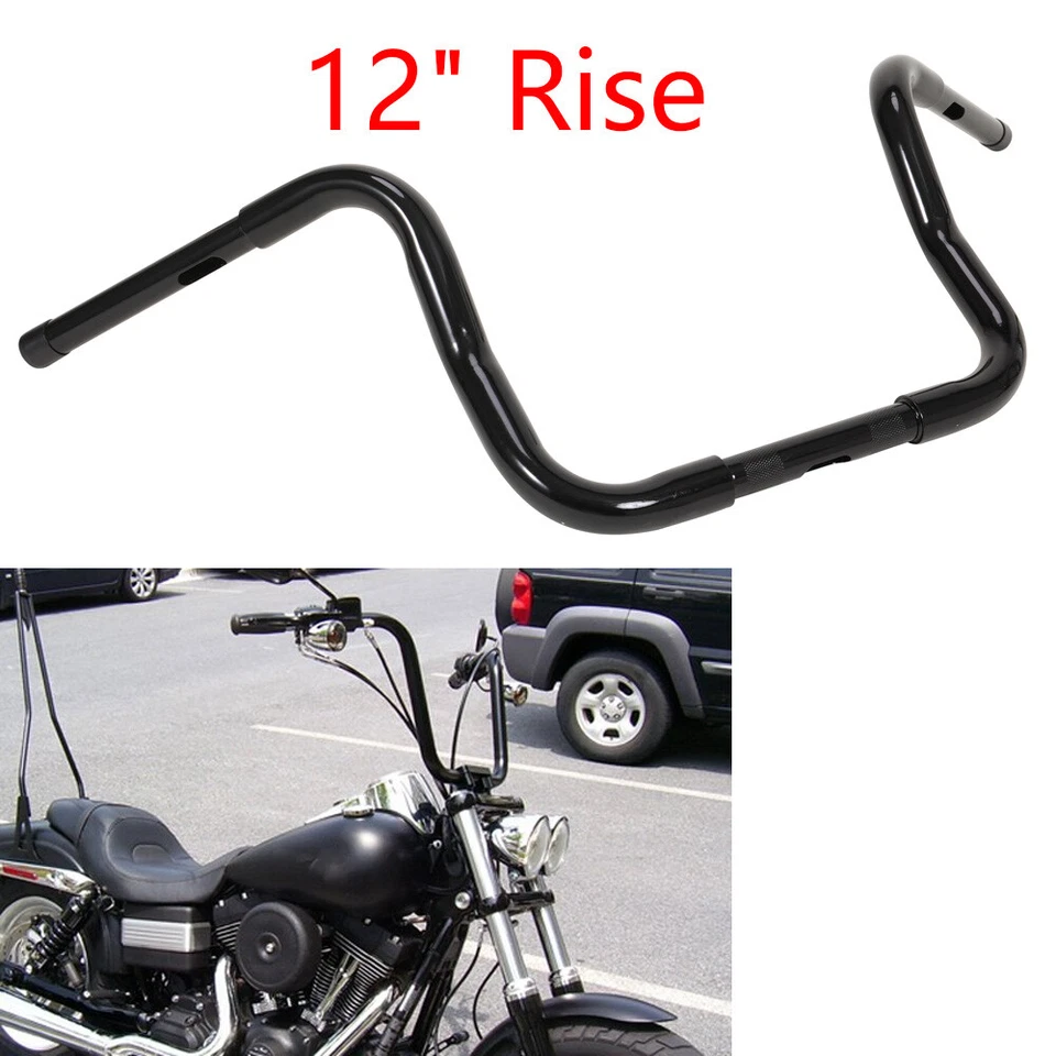 1 1/4" Fat 12" Rise Ape Hangers Handlebar Fit For Harley Sportster XL 1200 883 - Изображение 3 из 4