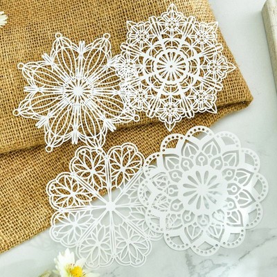 White Lace Paper Doilies Place Mats Wedding Decoration Scrapbooking Crafts Diy Ebay