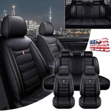 Full Set Car Seat Covers 5-Seat Leatherette Cushion For Ram 1500 2500 2009-2024