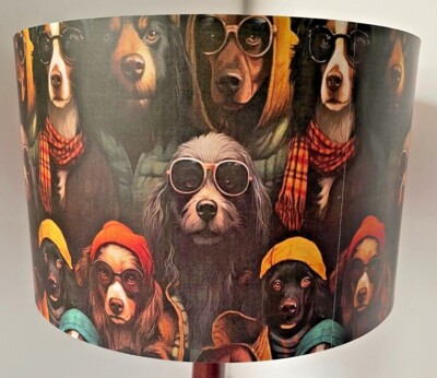 Hipster Hund Lampenschirm, Lichtschirm, Shabby Chic, Modetiere