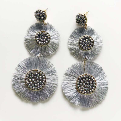 New Baublebar Thread Round Flakes Drop Earrings Gift Fashion