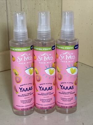 3 St Ives Face Mist YAAAS Grapefruit Scent Hydrating Facial Mist 4.23 oz 