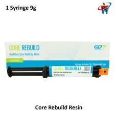 1pcs Dental Core Rebuild Resin Composite Dual Cure Material Automix Syringe 9g