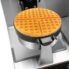 Commercial Dual Head Belgian Waffle Maker Rotating Double Waring Breakfast Maker