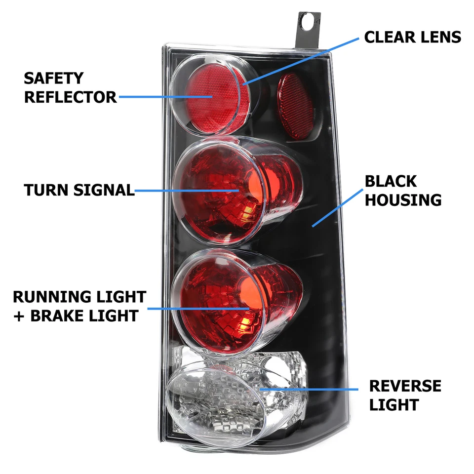 HECASA For GMC Savana/Chevrolet Express 1500 2500 3500 96-02 Tail Lights Lamps - Image 3 of 4