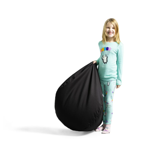 Big Joe Dot Bean Bag Chair Kids with Filling Peat Black, Playrooms