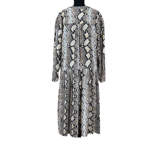Maeve by Anthropologie "Juno" Snakeskin Print Viscose Dress Size 3X - Picture 4 of 10