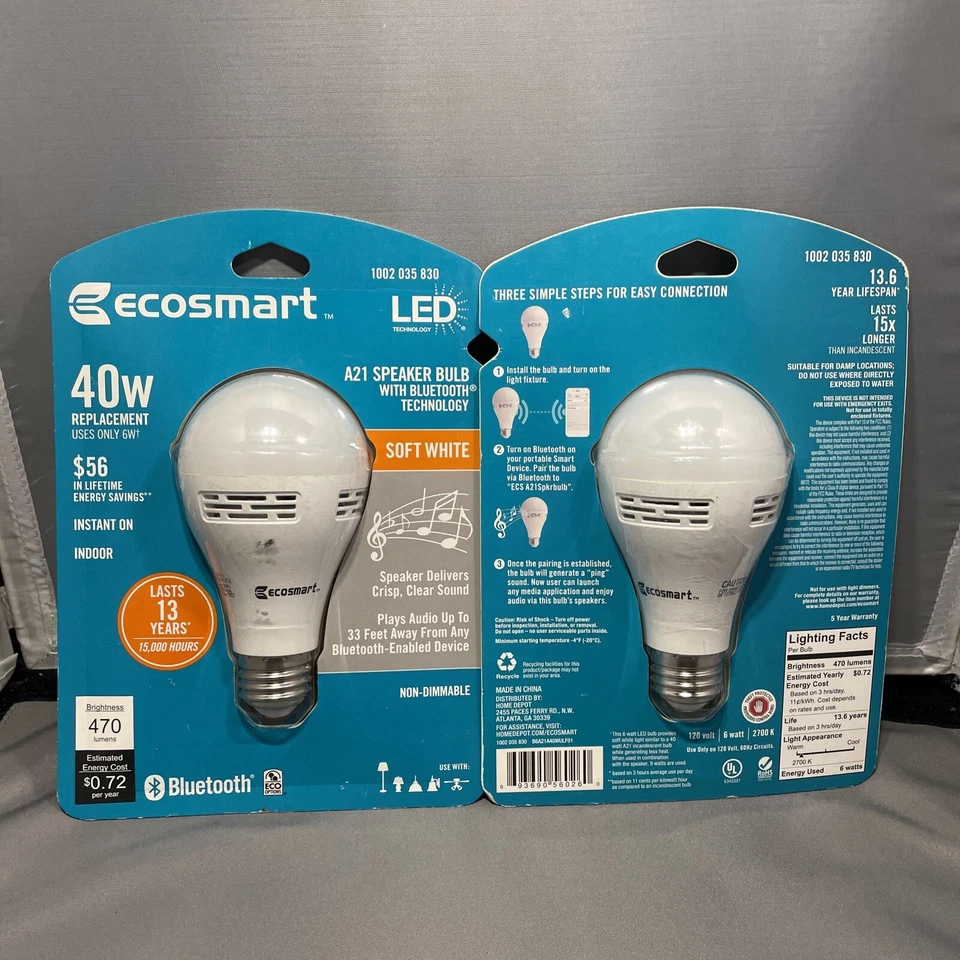 Exosmart 40W A21 Speaker Bulbs - Image 3 of 3