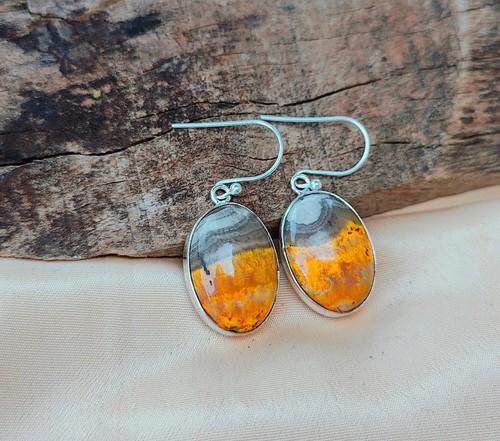 Orecchino Bumblebee Argento 925 Gioielli Fatto a Mano Bellissimo Regalo Per Donna - Foto 3 di 6