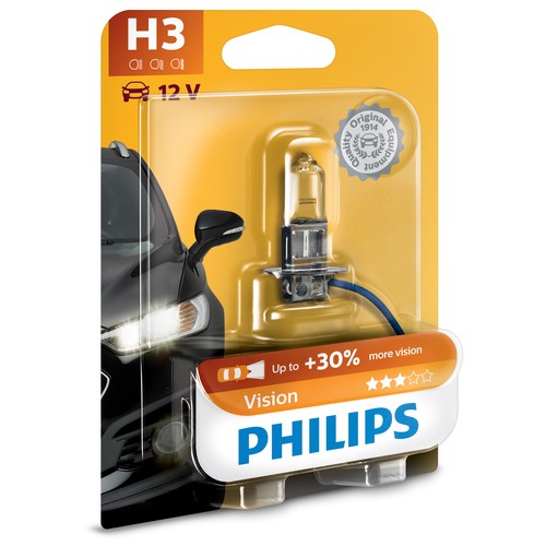 Philips Vision Car Headlight Bulbs (Single) H1 H3 H4 H7 H11 HB3 - Picture 4 of 7