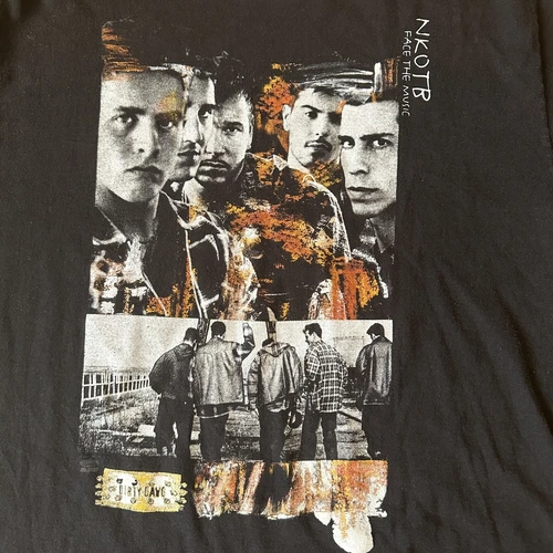 NKOTB Face The Music USA T-Shirt new kids on bl 1990s vintage concert t-shirt, vintage, single stitch, B+ condition
