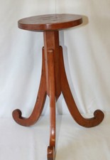Table Sellette Guéridon Tabouret haut sur pied tripode en bois fruitier 