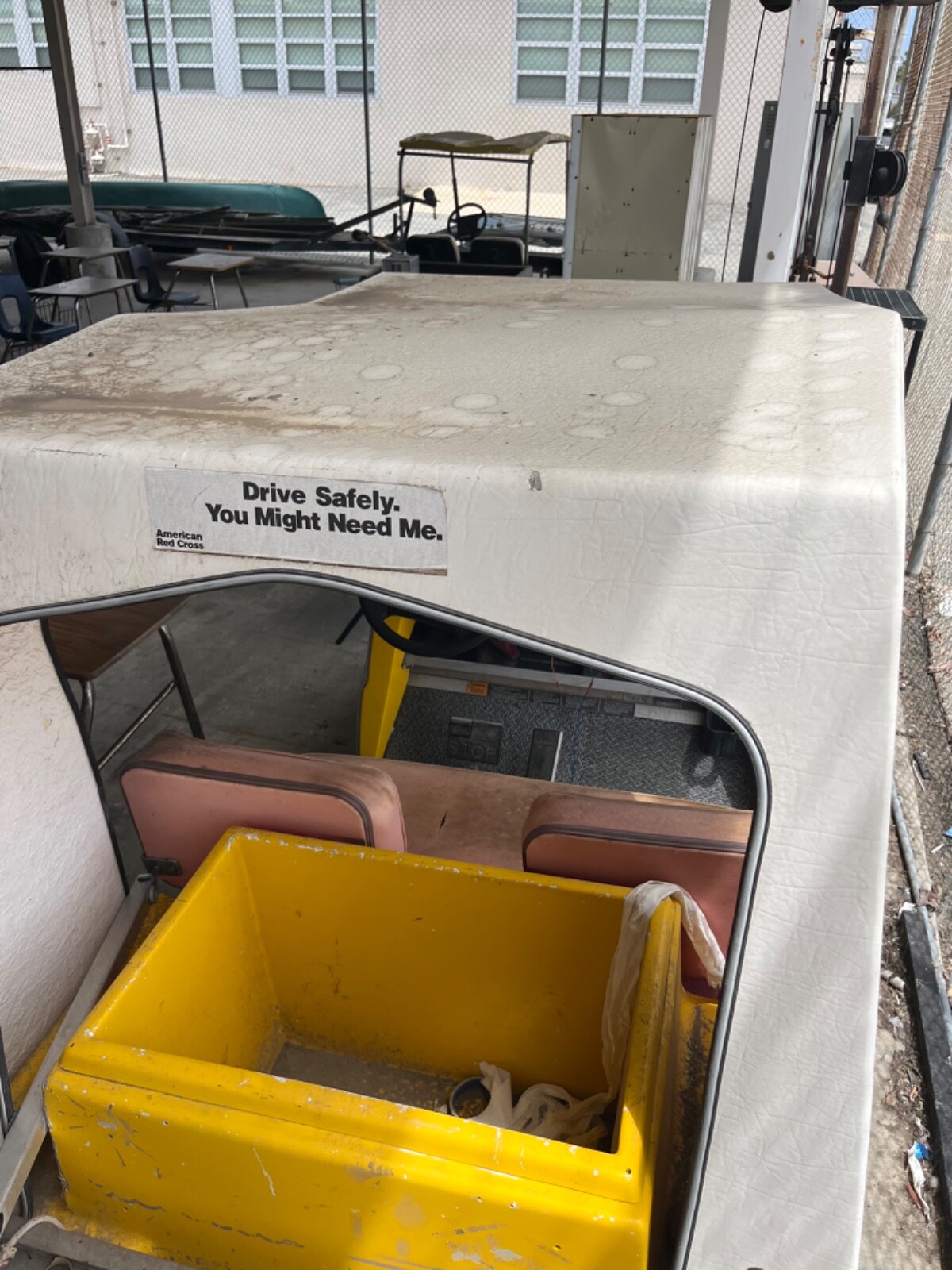 ELMCO Royal Ride Golf Cart model 11E, Club Car with Design Media Yellow