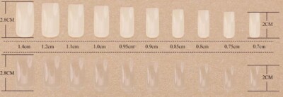 100 Square Tips Klar, click it, press on, easy long, Fullcover , xtentions