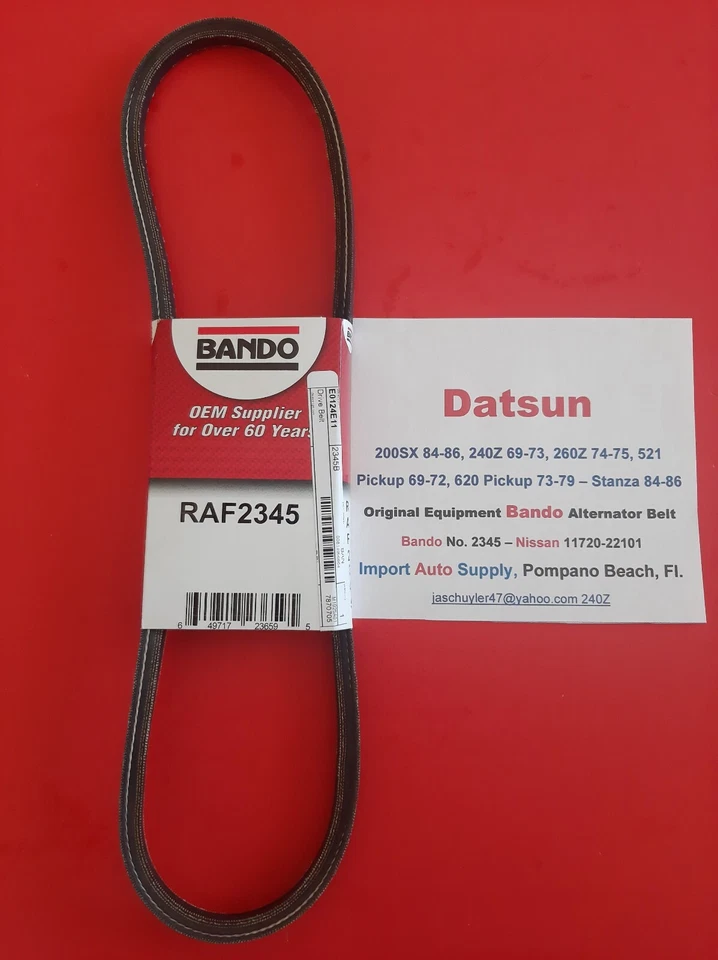 Equipo Original Bando con P y Correa Alternadora 200SX,240Z,260Z, 510, 521 1.6,620 Foto 2 de 2