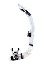 Atomic Aquatics SV1 CONTOUR Self Drain Snorkel Freediving Scuba Gear (CLEAR/BLK)