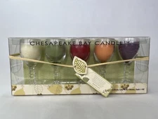 Chesapeake Bay Candle-5 4" Tall Wine Glass Candles-Different Scents-NIB