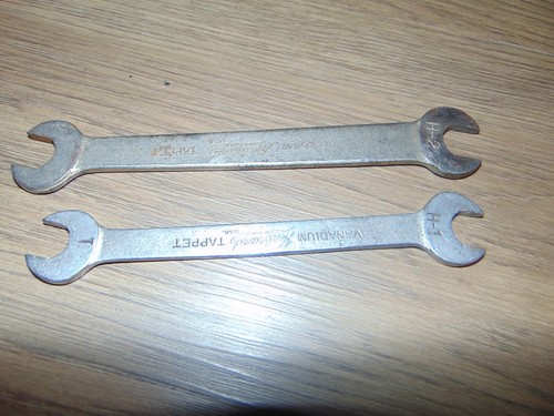 2 Vintage Herbrand 7/16 X 1/2 H-1,1/2 X 9/16 H-2 Flat Tappet Wrench Set USA Tool - Picture 2 of 10