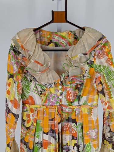 Helen Rose Vtg 60s Mod Hippie Psychedelic Hollywood Dress OpArt - Picture 4 of 7