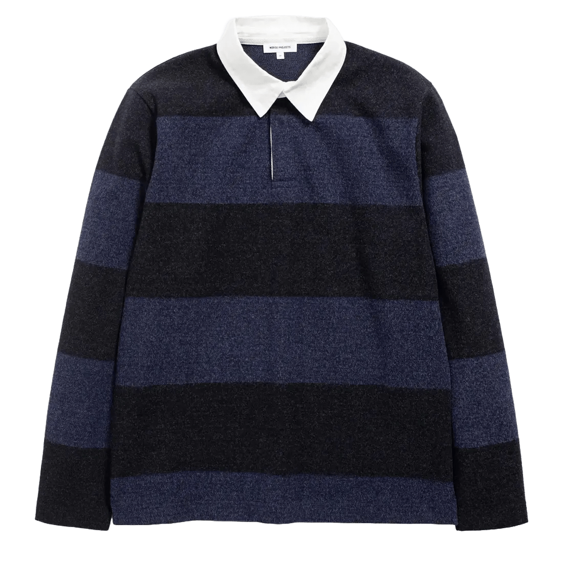 Norse Projects Ruben Brushed Jersey Rugby LS Polo Navy