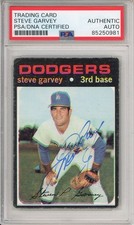1971 71 Topps Steve Garvey Signed RC Rookie Card PSA DNA Certified Autograph HOF