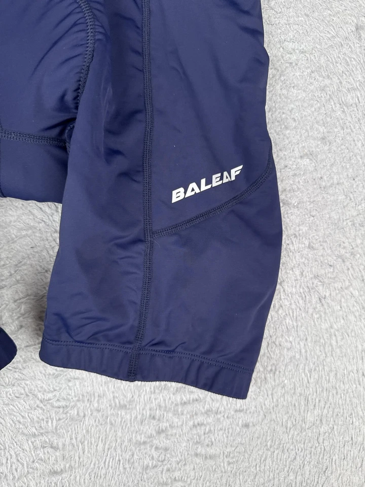Pantalones Cortos de Ciclismo Baleaf Para Hombres Medianos Azul Marino Acolchados 3D Bolsillos de Gel Gamuza de Compresión Foto 2 de 4