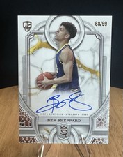 2023-24 Topps Royalty Ben Sheppard Rookie Card On Card Auto /99. rookie card picture