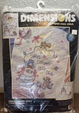 Dimensions 2000 Stamped Cross Stitch Baby Quilt "Sweet Dreams" by Lucy Rigg NEW