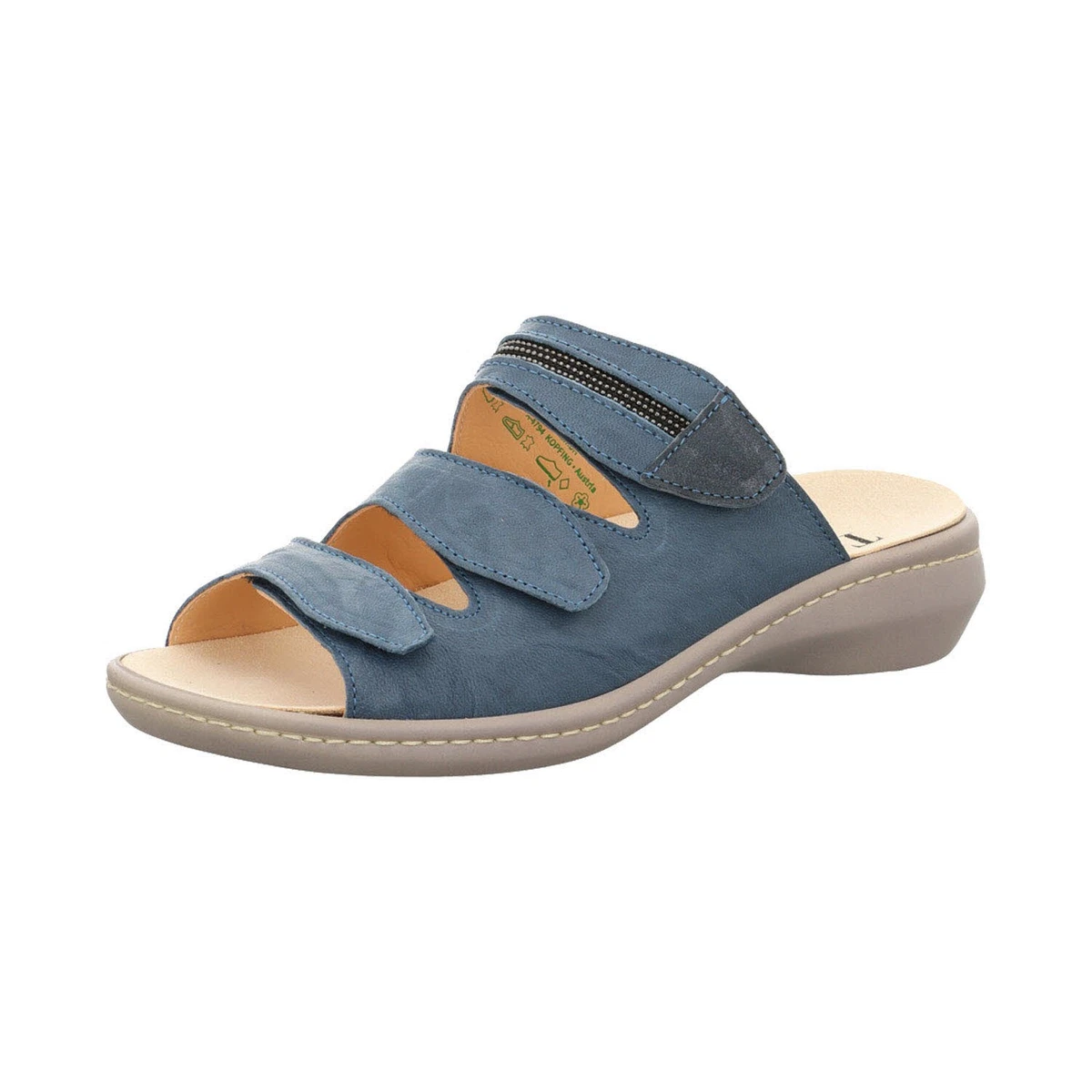 Ciabatte Donna Think! Camilla - Pantofole In Pelle Morbida Con Plantare Intercambiabile - Suola Antiscivolo - Made In Europe