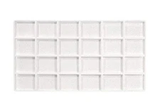24 Slot Coin Jewelry Showcase Display Tray Flocked Inserts