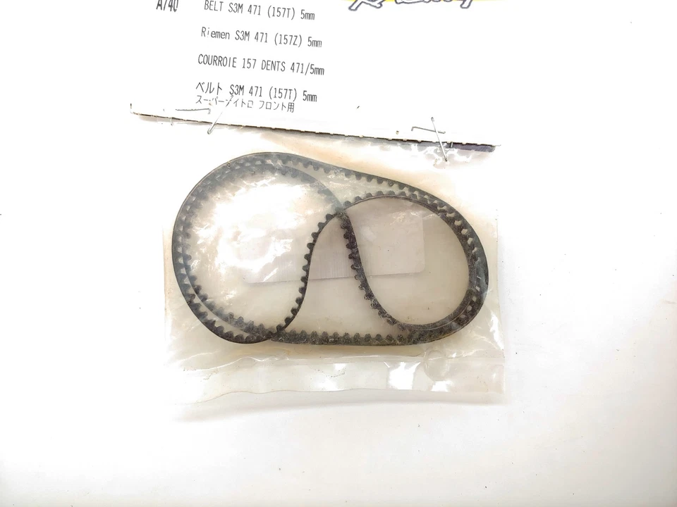 HPI Racing BELT #A740 S3M 471 (RUBBER) 157T for Super Nitro RS4 Front NEW OPEN - Image 3 of 4