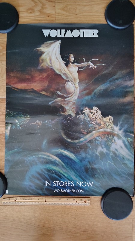 Vintage WOLFMOTHER 2 SIDED Promo Poster DEBUT ALBUM 2006 Love Train A. Stockdale
