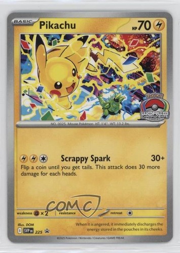Pikachu (World Championship 2025) Pokémon Scarlet & Violet Black Star Promo #225