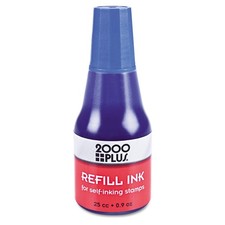 Blue Liquid Ink for Self Inking Stamps and Traditional Stamp Pads 0.8 fl oz