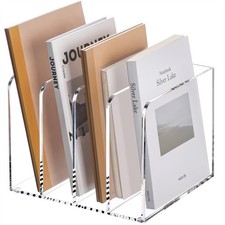 YUXUN Acrylic Magazine Holder Clear Desk Organizer File Sorter Notebook Paper En