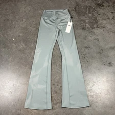 ALO Leggings Womens Large Green Bootcut Snap Pullon NWT Flaws