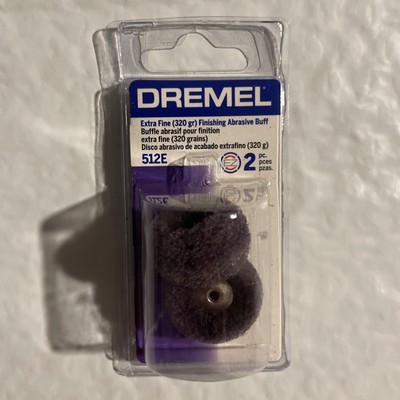2 Pack Dremel 512E Extra Fine 320 Grains Finishing Abrasive Buff
