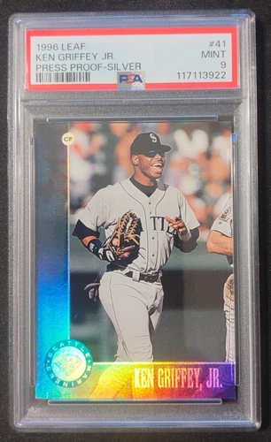 1996 Leaf PRESS PROOF SILVER Ken Griffey Jr PSA 9 MINT, PLUS 2 whole BASE sets!!