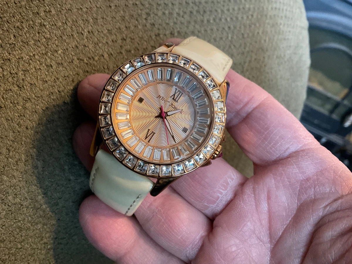 Betsey Johnson Gold Watch Cream Patent Strap Swirl Dial Y2K Glam Romantic Watch BETSEY JOHNSON Gold in Gold plated - 47979619 main image 4