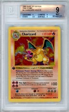 Pokemon Charizard #4 Base Set 1st Edition Holo BGS 9 Mint Grail
