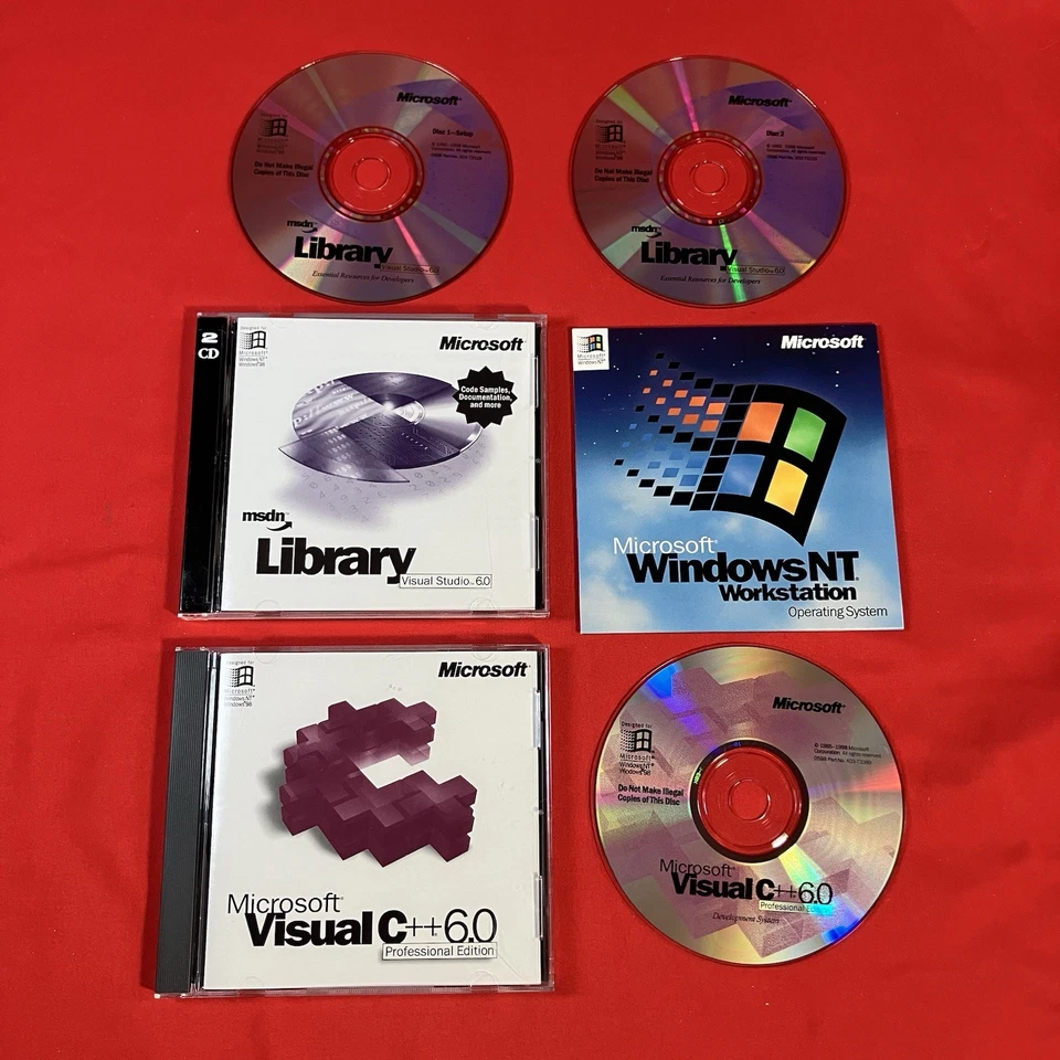 Vtg 1998 Microsoft Visual C++ 6.0 Professional Edition / Windows NT 4.0 Key - Image 2 of 4
