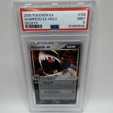 Sharpedo ex 104/107 EX Deoxys Holo Ultra Rare PSA 9 English 2005 SWIRL🌀 on eBay