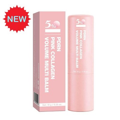Pink Collagen Volume Multi Balm Stick - Wrinkle & Hydrating Stick for Face, Lips